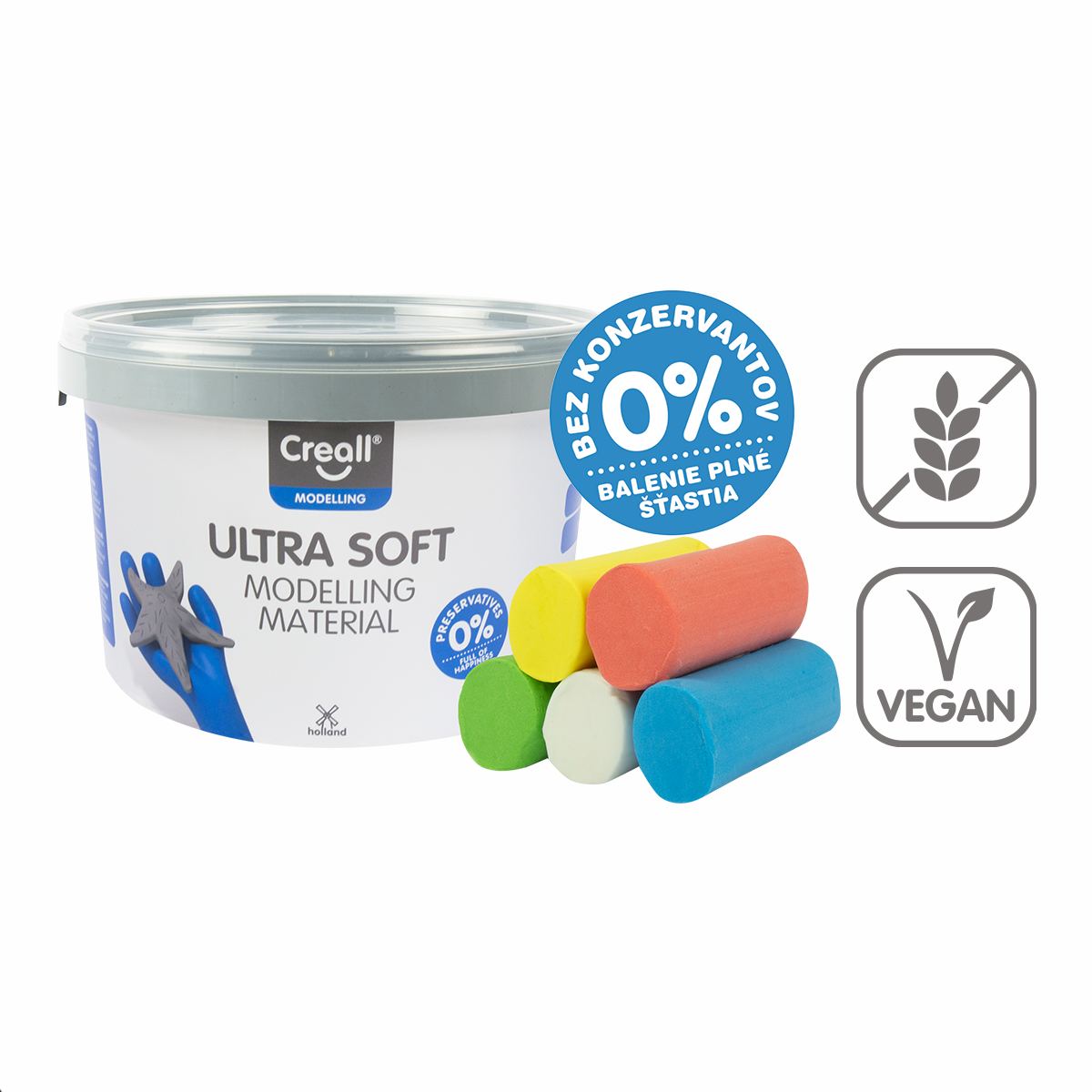 Creall masa za modeliranje Ultra soft, 5 g, posudica, miks boja – × 220