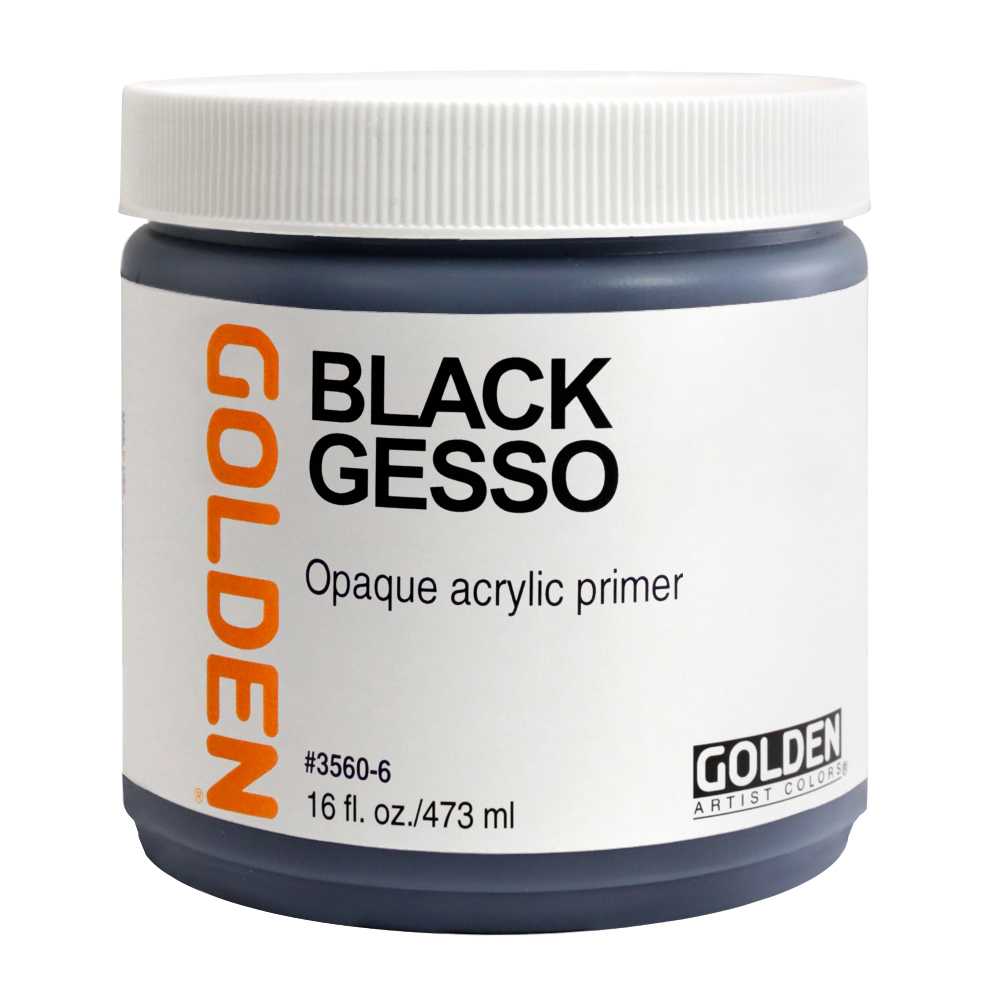 Crni akrilni gesso GOLDEN Black Gesso