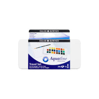 DALER ROWNEY Aquafine akvarelni putni set 24 poluposudica s kistom