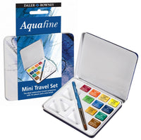 Akvarelni putni set DALER ROWNEY Aquafine – 10 polupanica s kistom