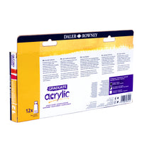 DALER ROWNEY Graduate set akrilnih boja 12 x 22 ml