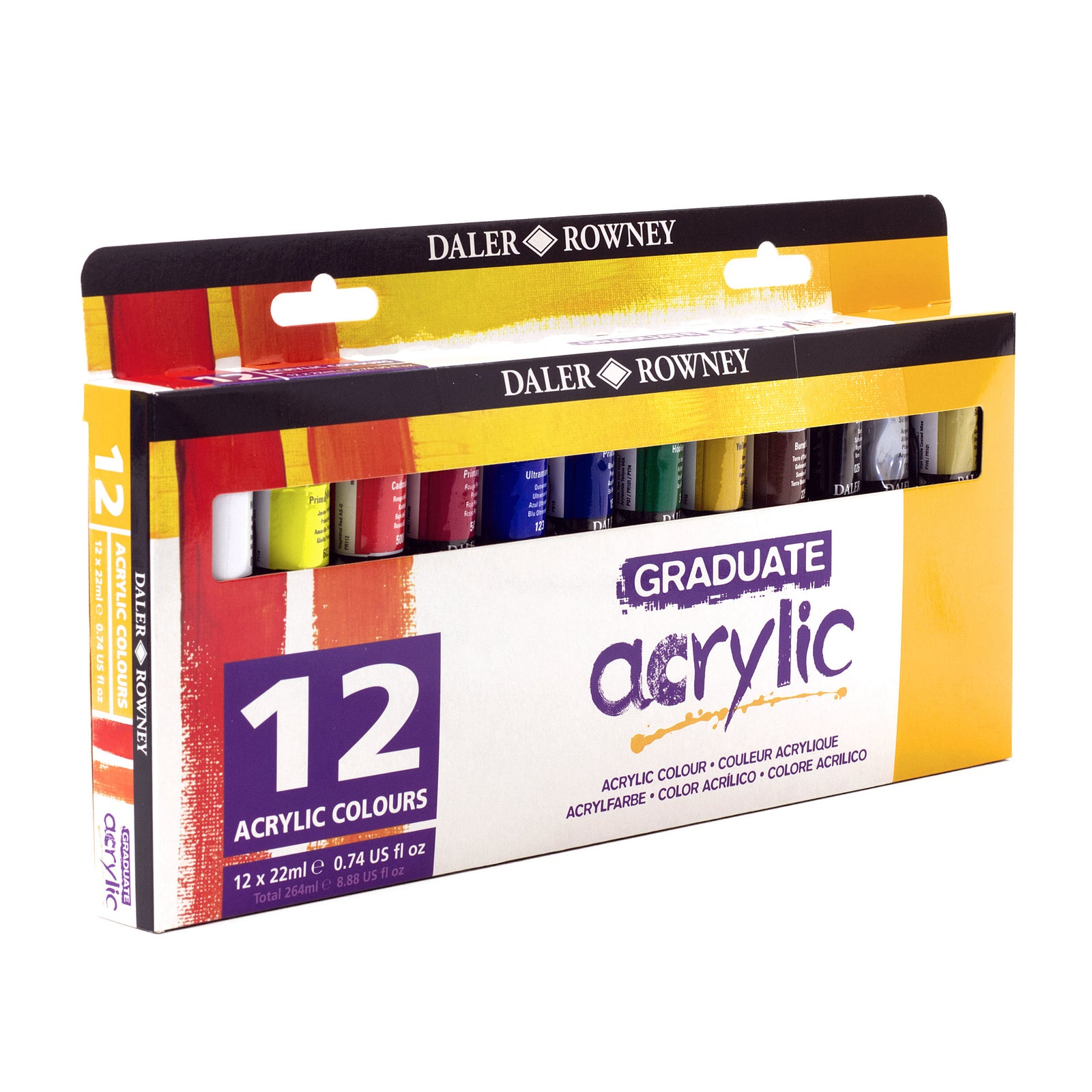 DALER ROWNEY Graduate set akrilnih boja 12 x 22 ml
