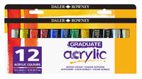 DALER ROWNEY Graduate set akrilnih boja 12 x 22 ml