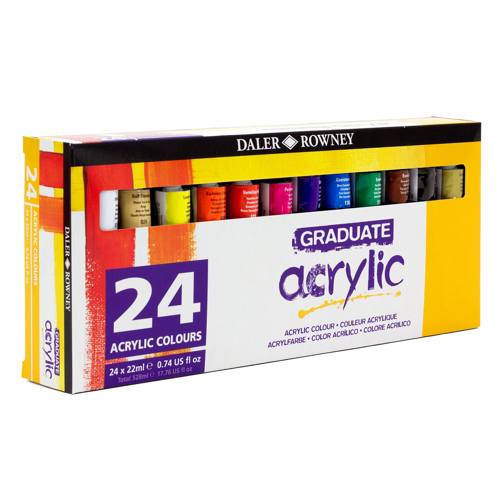 Set akrilnih boja DALER ROWNEY Graduate 24 x 22 ml