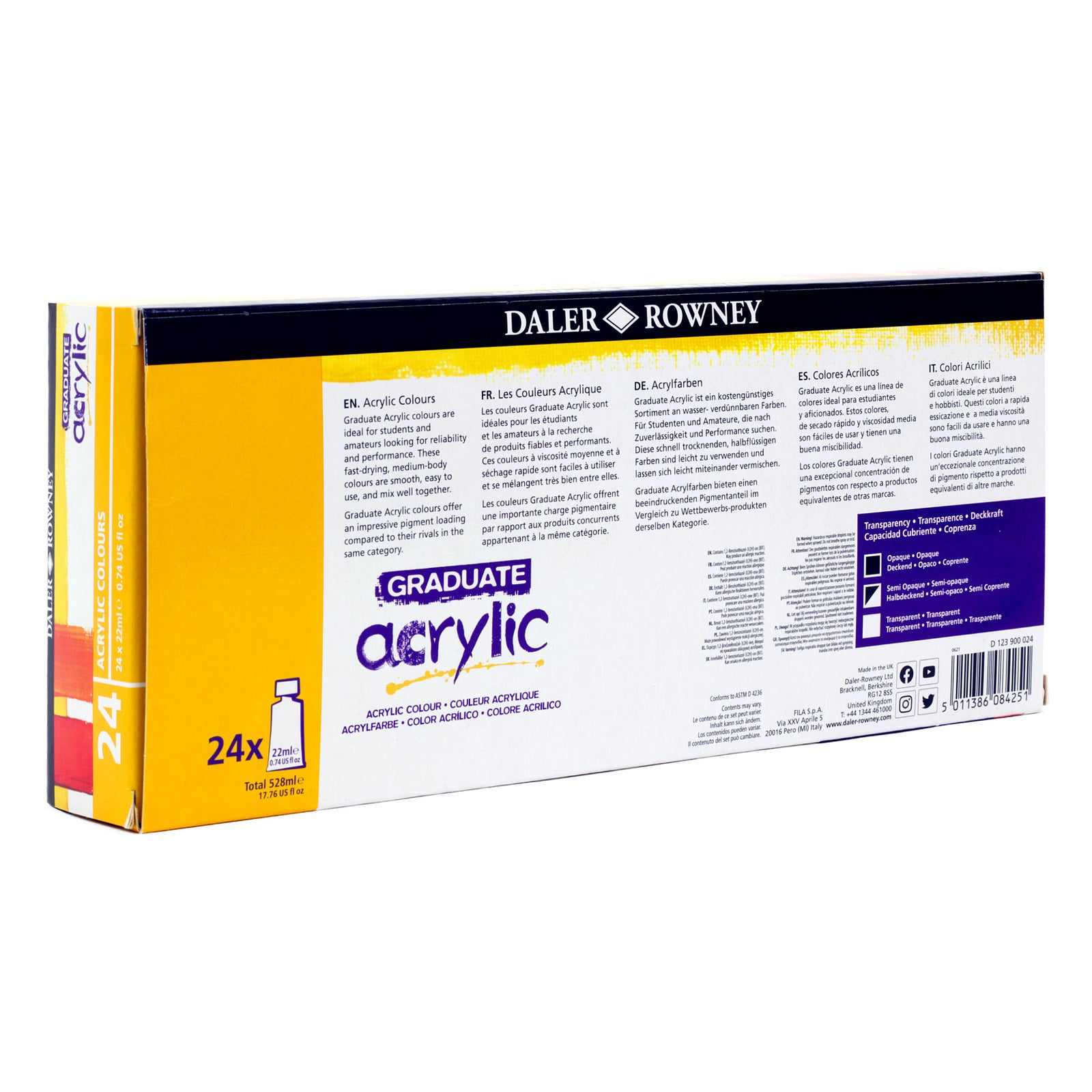 Set akrilnih boja DALER ROWNEY Graduate 24 x 22 ml