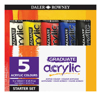 DALER ROWNEY Graduate set akrilnih boja 5 x 120 ml