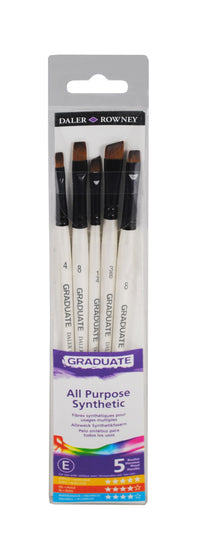 DALER ROWNEY D&R Graduate set ravnih kistova s kratkom drškom 5 kom