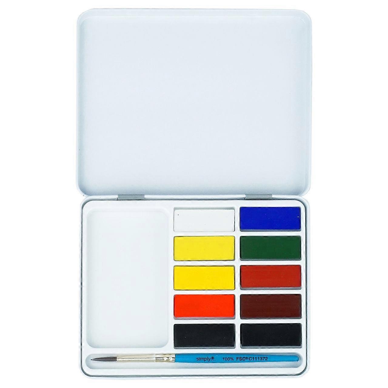 DALER ROWNEY Simply akvarel set 10 polu-posudica s kistom