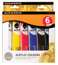 DALER ROWNEY D&R Simply set akrilnih boja 6 x 75 ml