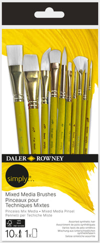 DALER ROWNEY Simply set kistova mixed media razni oblici 10 kom