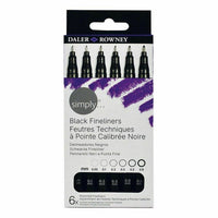 DALER ROWNEY D&R Simply set fineliner flomastera 0,05 do 0,8 mm