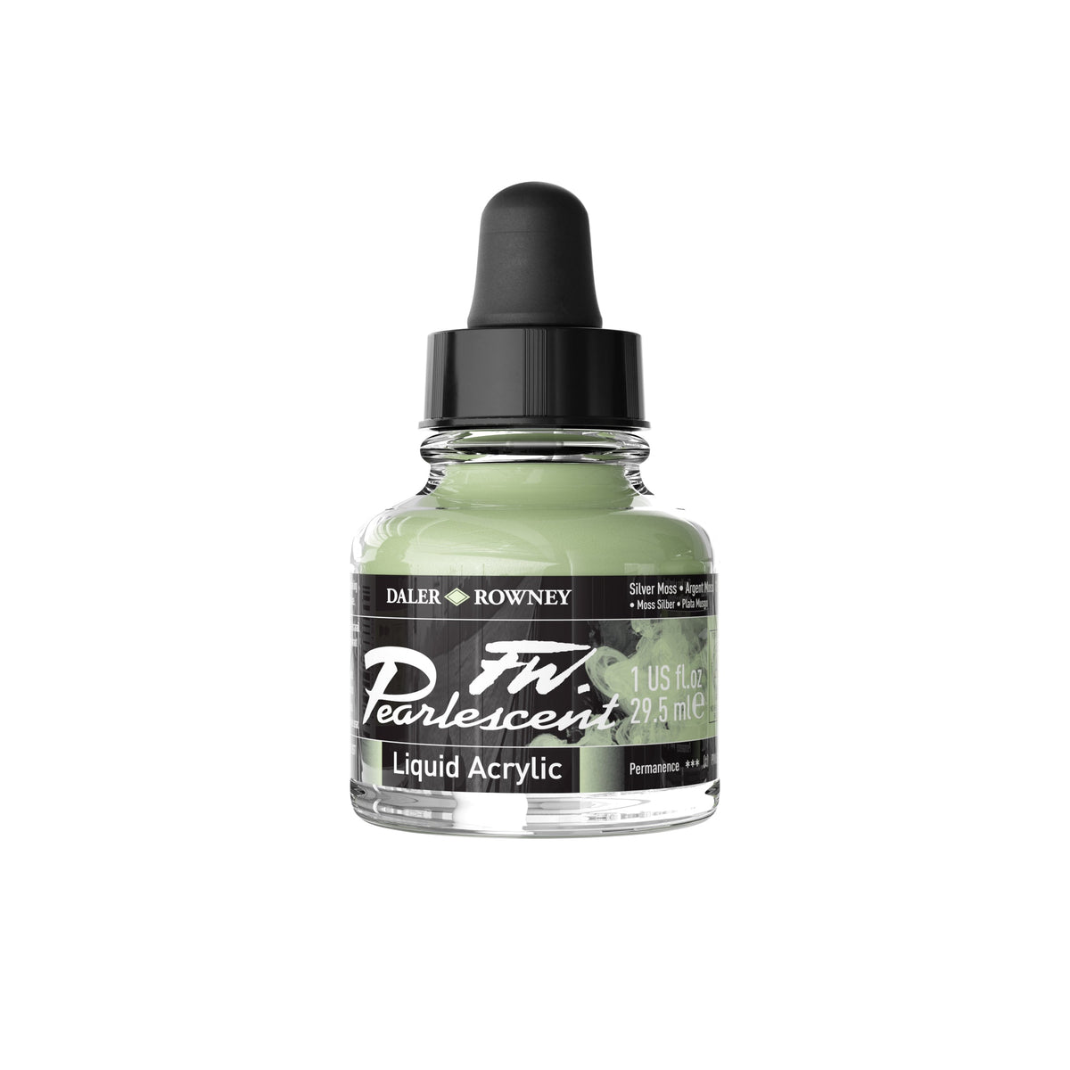 DALER ROWNEY FW sedefasta akrilna tinta 29,5 ml – Srebrna mahovina