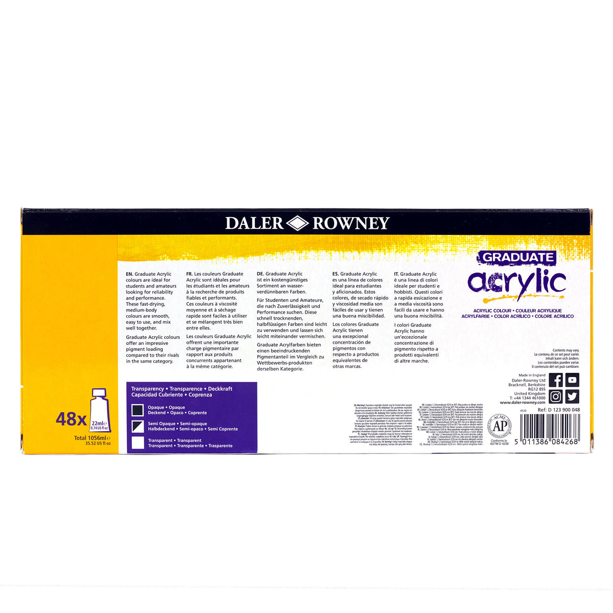 DALER ROWNEY Graduate set akrilnih boja 48 x 22 ml