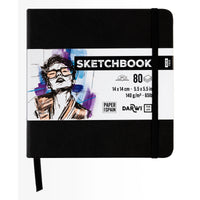 DARWI blok za skiciranje Black 14 x 14 cm, 140 g/m2, 80 listova