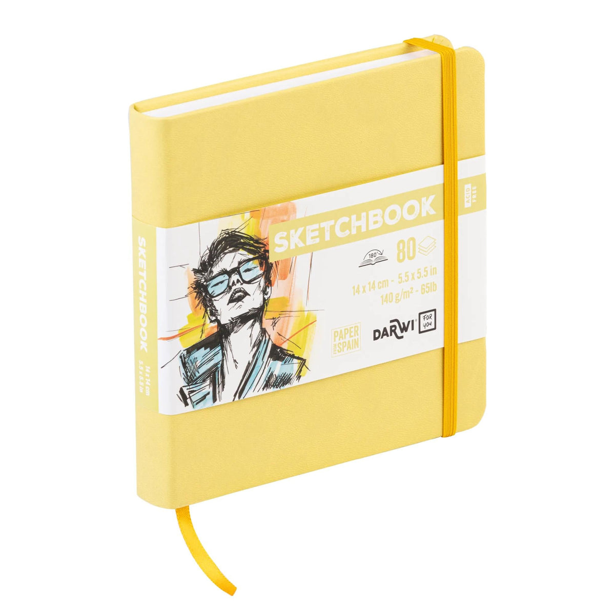 DARWI blok za skiciranje For You Yellow 14 x 14 cm, 140 g, 80 listova