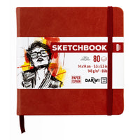 DARWI blok za skiciranje Terracotta 14 x 14 cm, 140 g/m², 80 listova