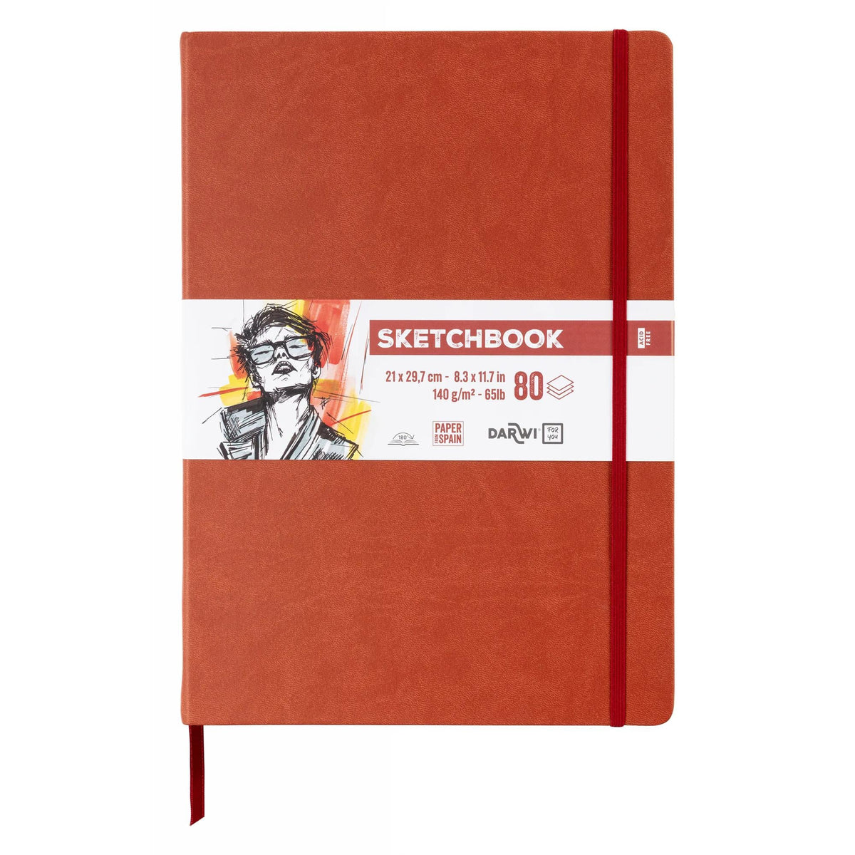 DARWI blok za skiciranje Terracotta A4 140 g 80L