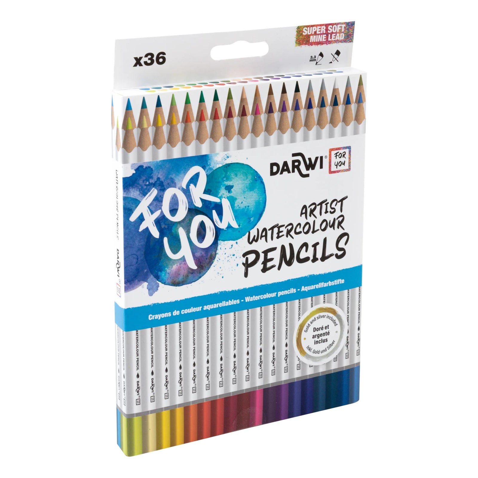 DARWI set akvarel bojica – 36 kom