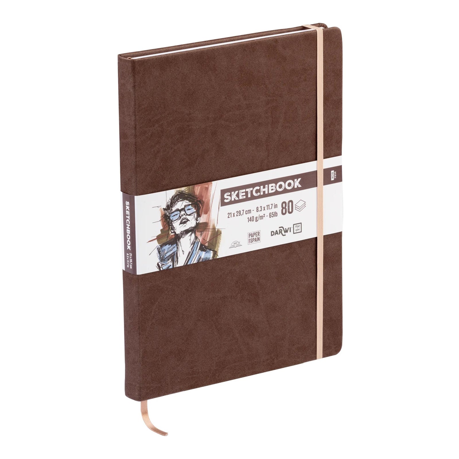 Blok za skiciranje DARWI Brown A4 140 g/m² 80 listova