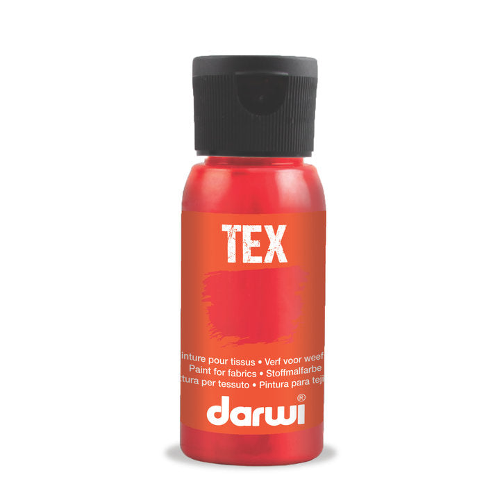 DARWI TEX boja za tekstil 50 ml – 490 rumena crvena