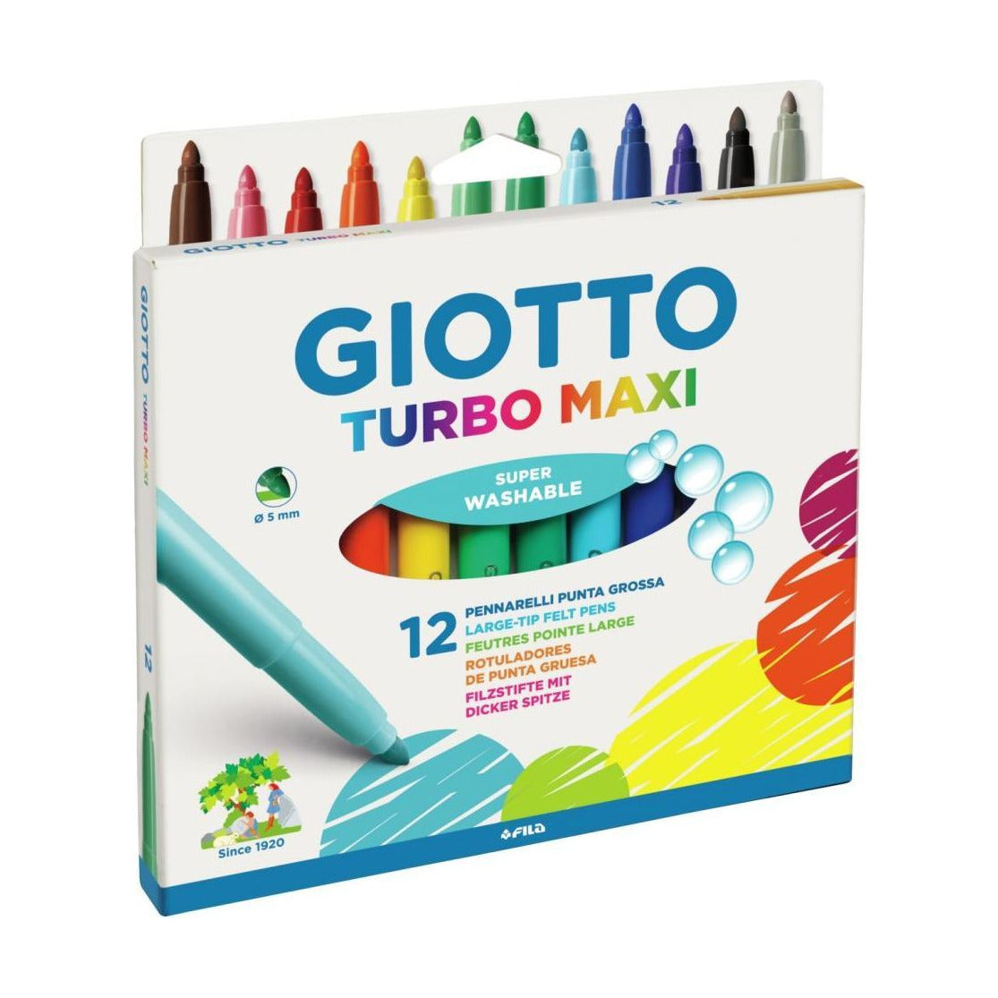 Debeli perivi flomasteri GIOTTO Turbo Maxi 5 mm