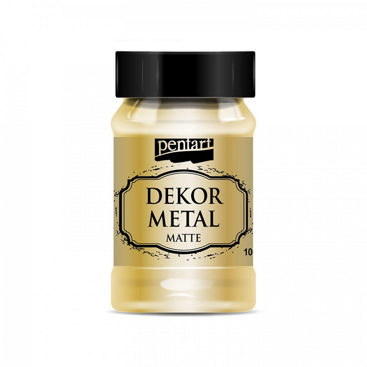 Dekoračná farba Pentart 100 ml metalická matná | rôzne farby — obrázok 1