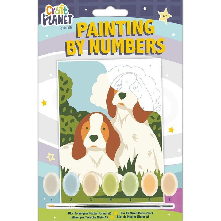 Slikanje po brojevima za djecu Craft Planet – pas