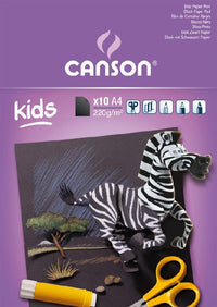 Dječji blok za crtanje CANSON Kids 220 g - 10 listova, 24 x 32 cm, ljepljen