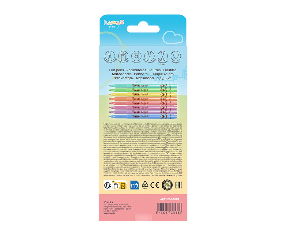 Dječji flomasteri JOVI Kawaii / set od 8 kom - 3 mm