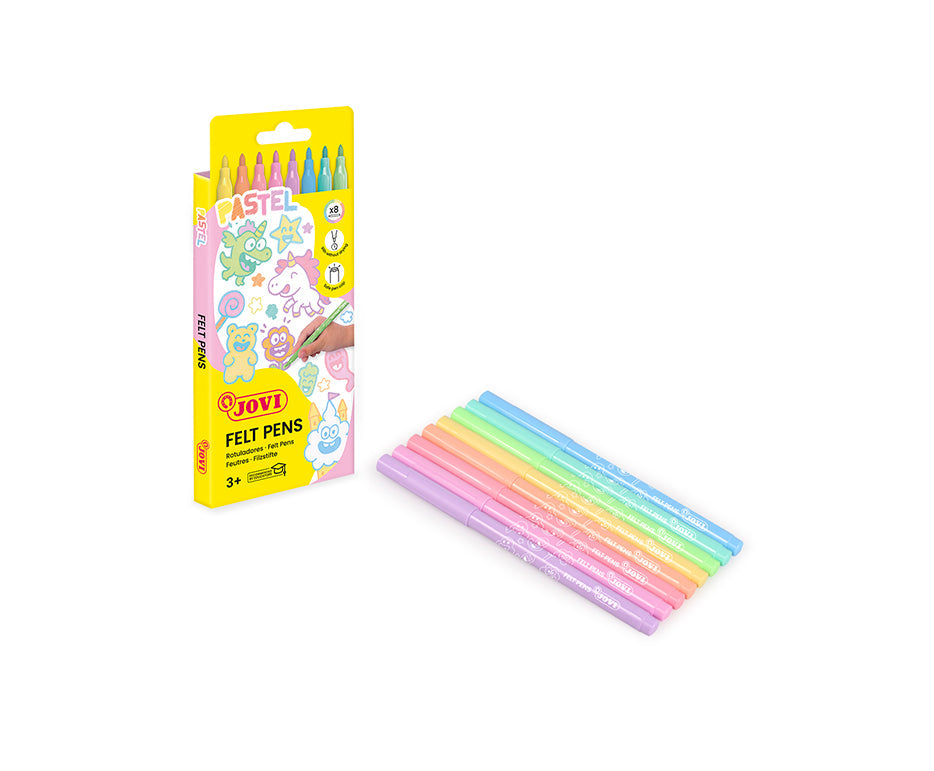 Dječji flomasteri JOVI perivi pastelni 3 mm / set od 8 kom