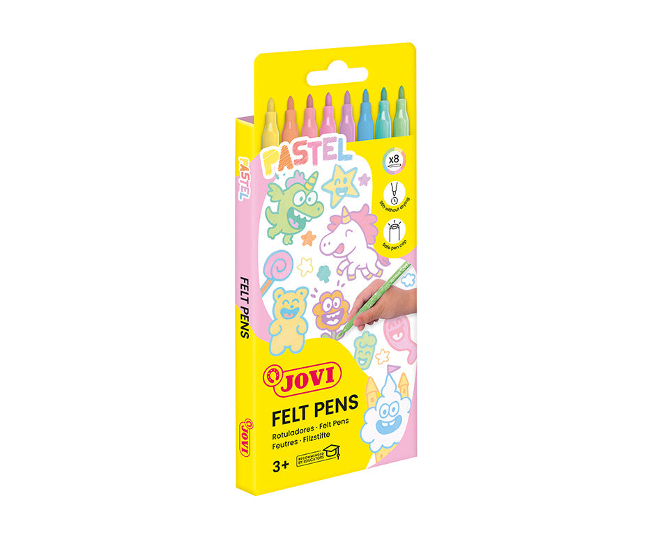 Dječji flomasteri JOVI perivi pastelni 3 mm / set od 8 kom