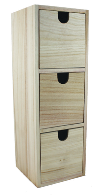 Drvena komoda s kockastim ladicama Pentart – 11 x 11 x 32,5 cm