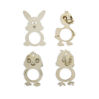 Drvene figurice Pentart – Uskrsni miks 5 x 8 cm (4 kom)