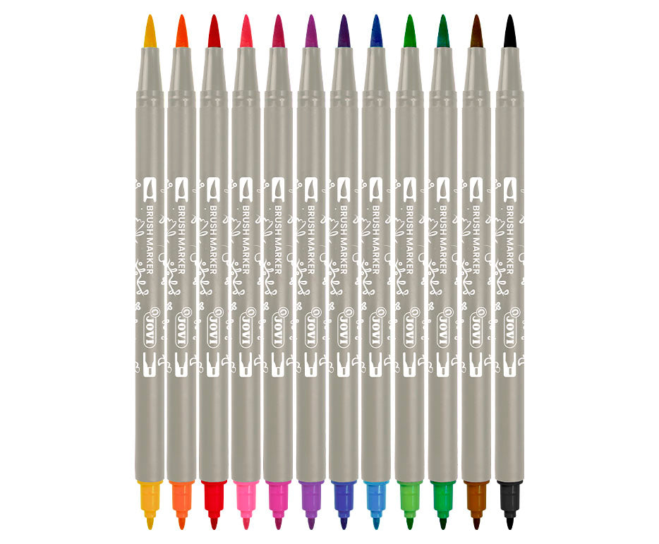 Dvostrani akvarel flomasteri JOVI Lettering / set od 12 kom