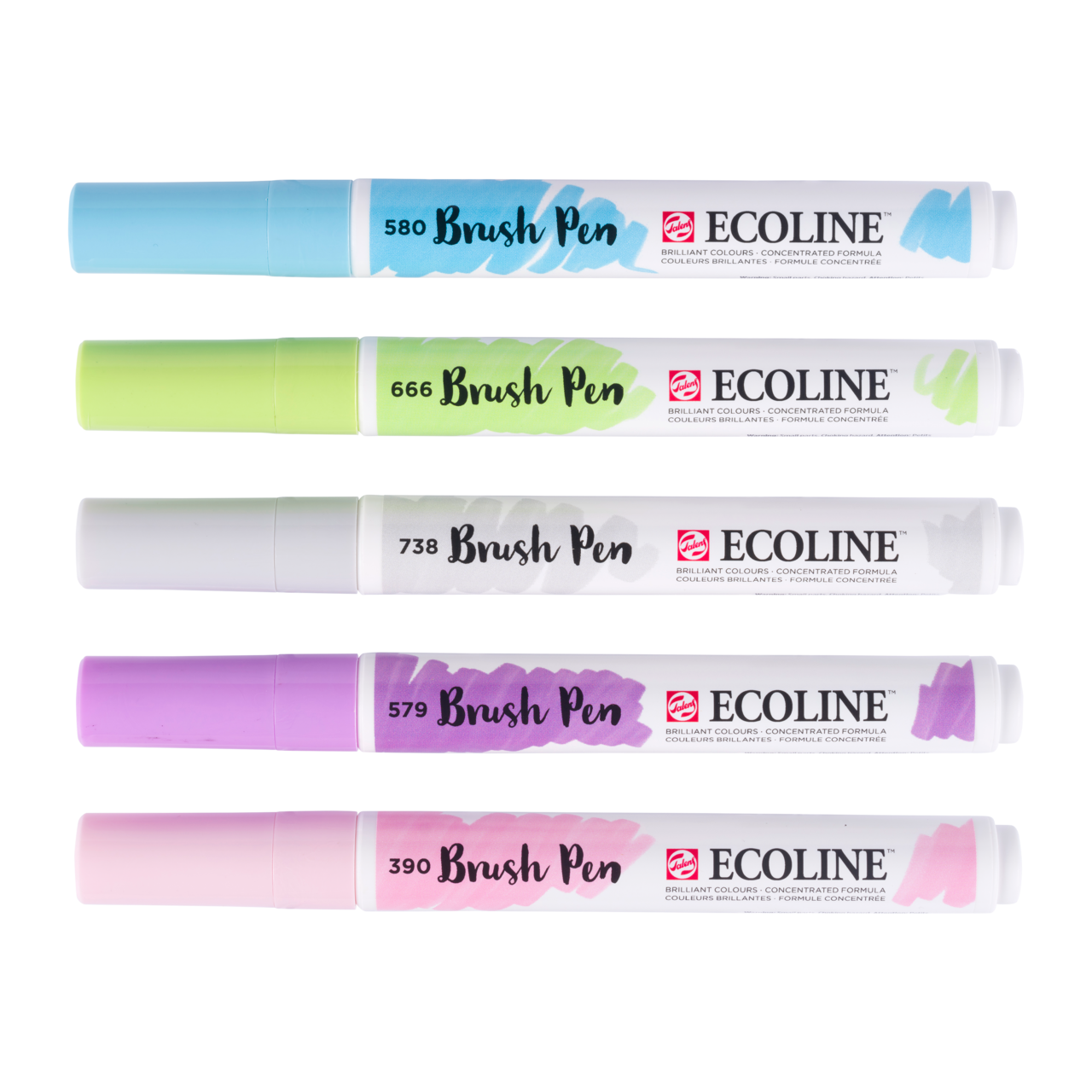 ROYAL TALENS Ecoline set akvarelnih brush markera PASTEL - 5 kom