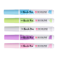 ROYAL TALENS Ecoline set akvarelnih brush markera PASTEL - 5 kom