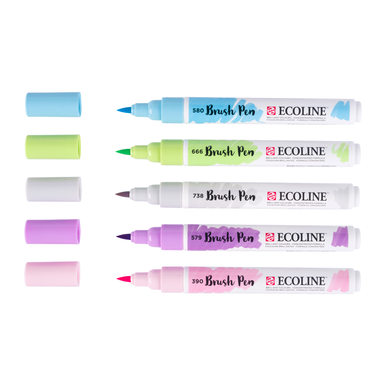 ROYAL TALENS Ecoline set akvarelnih brush markera PASTEL - 5 kom