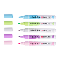 ROYAL TALENS Ecoline set akvarelnih brush markera PASTEL - 5 kom