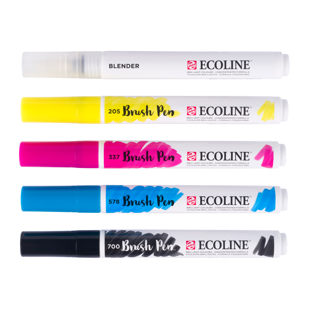 ROYAL TALENS Ecoline set akvarelnih brush pen flomastera PRIMARY 5 boja
