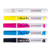ROYAL TALENS Ecoline set akvarelnih brush pen flomastera PRIMARY 5 boja