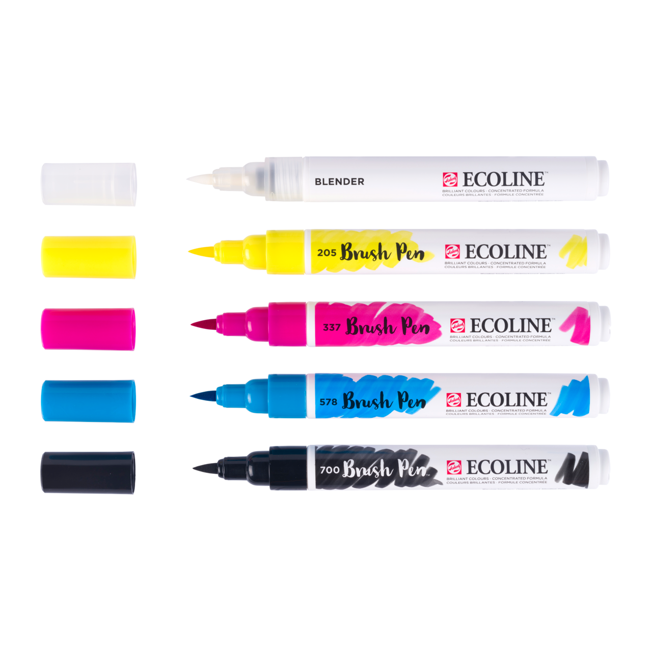 ROYAL TALENS Ecoline set akvarelnih brush pen flomastera PRIMARY 5 boja