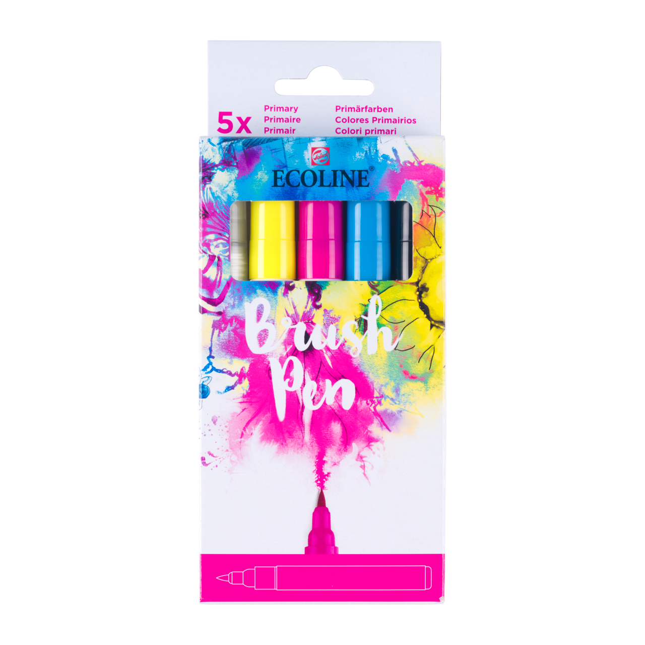 ROYAL TALENS Ecoline set akvarelnih brush pen flomastera PRIMARY 5 boja