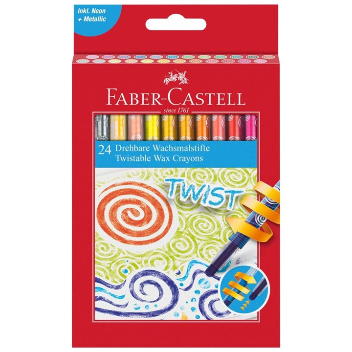 Faber Castell izvlačne voštane boje Twist – 24 kom