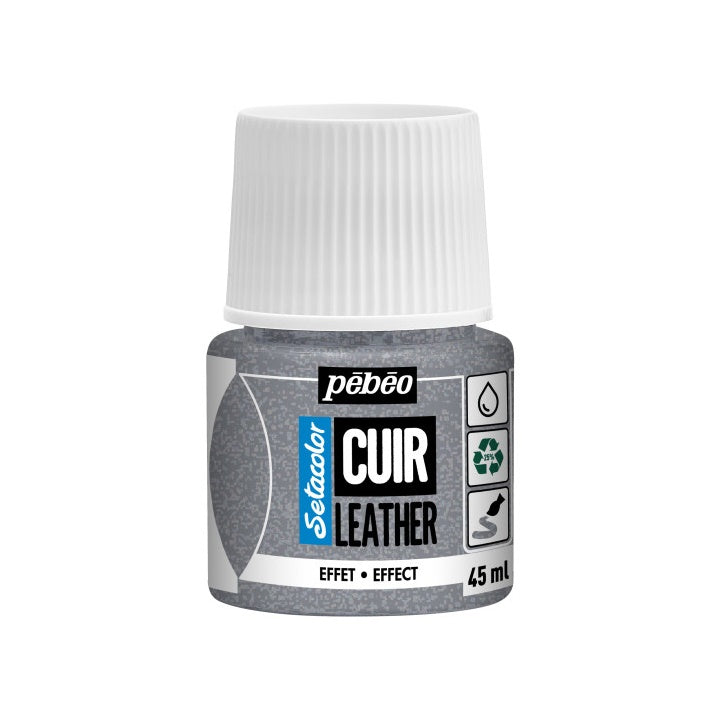 Boja za kožu Pebeo Setacolor effect 45 ml | razne boje - svjetlucava srebrna