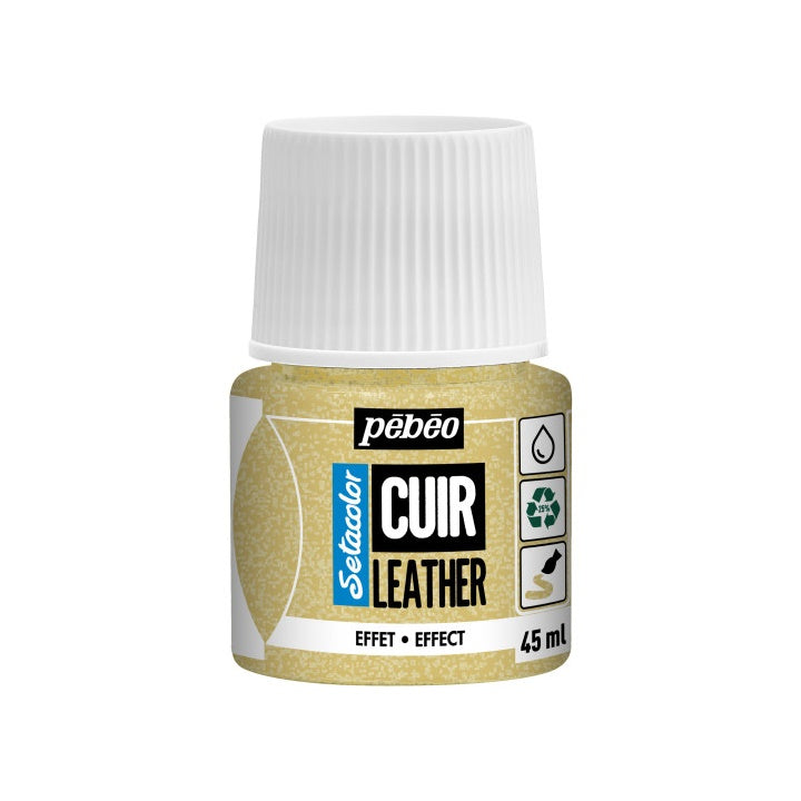 Boja za kožu Pebeo Setacolor effect 45 ml | razne boje - svjetlucava zlatna