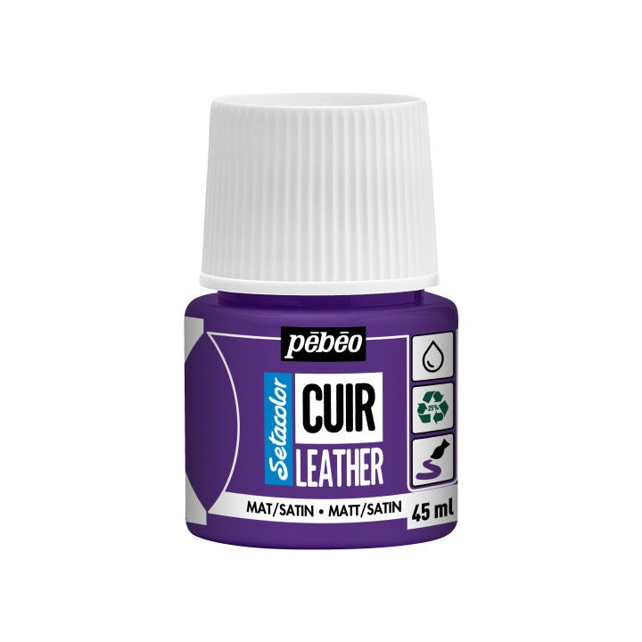 Boja za kožu Pebeo Setacolor matt/satin 45 ml – ljubičasta boje patlidžana