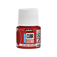 Boja za kožu Pebeo Setacolor matt/satin 45 ml – intenzivno crvena
