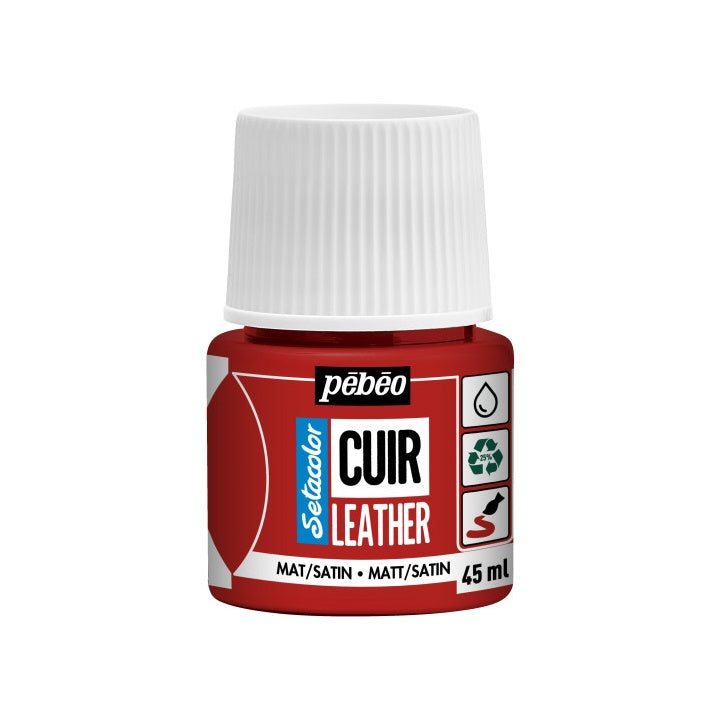 Boja za kožu Pebeo Setacolor matt/satin 45 ml – intenzivno crvena
