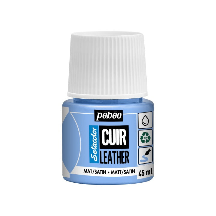 Boja za kožu Pebeo Setacolor matt/satin 45 ml – ledeno plava