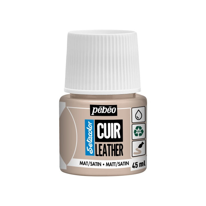 Boja za kožu Pebeo Setacolor matt/satin 45 ml – sivo-smeđa
